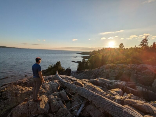 View from upper Cascade Falls, Pukaskwa National Park