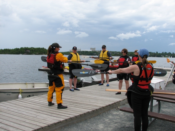 Kayak paddling lesson time!
