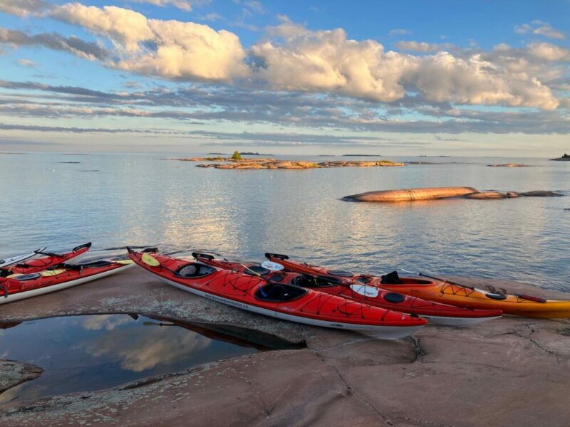 Kayaks on Rocks
