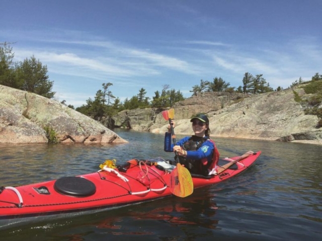 Sarah, tight turn, Britt, Georgian Bay
