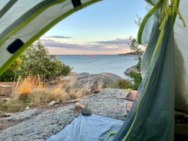 View from the tent on Art of the Benjamins', North Channel