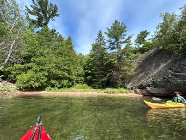 Exploring the back bay beaches on the Benjamin Islands, North Channel