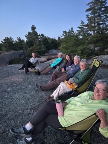 A group enjoying the sunsets