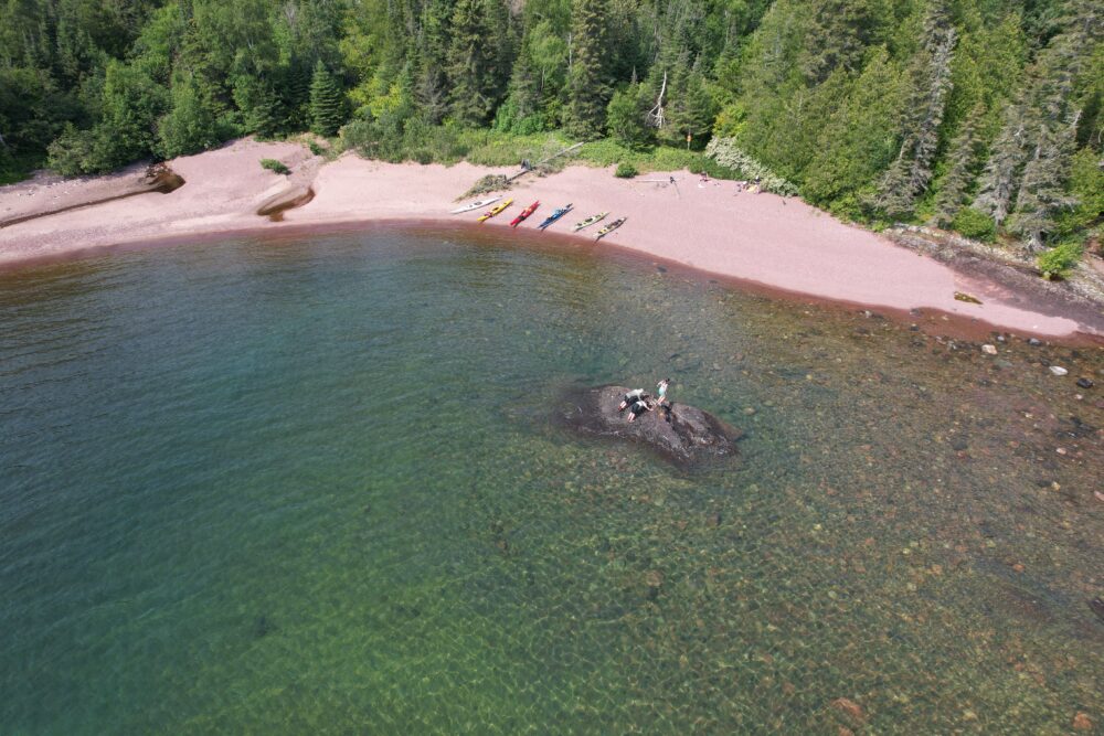 Riolite Cove Kayaks, Campsite, Lake Superior Prov. Park